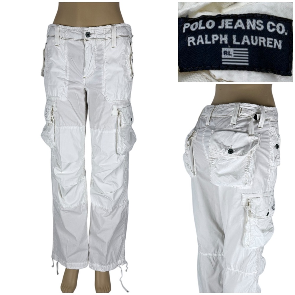 Polo by Ralph Lauren White Cargo Pants